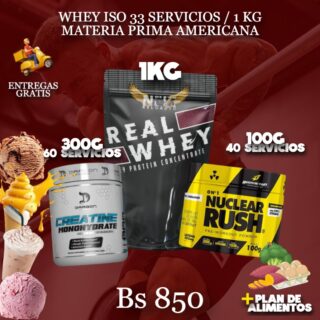 PROTEINA + PRE ENTRENO +CREATINA
