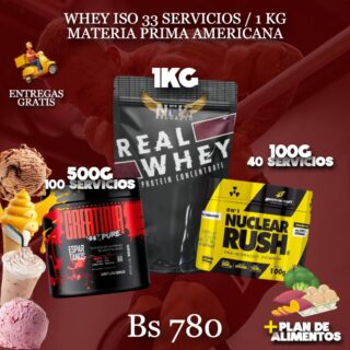 PROTEINA +CREATINA + PRE ENTRENO