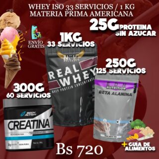 PROTEINA +CREATINA + PRE ENTRENO