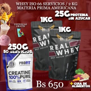 2 PROTEINA + CREATINA 250G