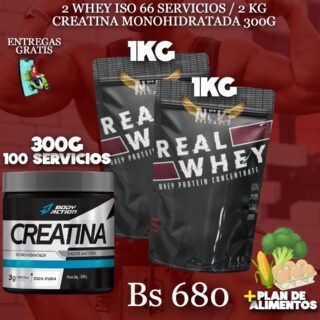 2 PROTEINA + CREATINA 300G