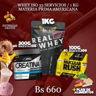 PROTEINA +CREATINA + PRE ENTRENO