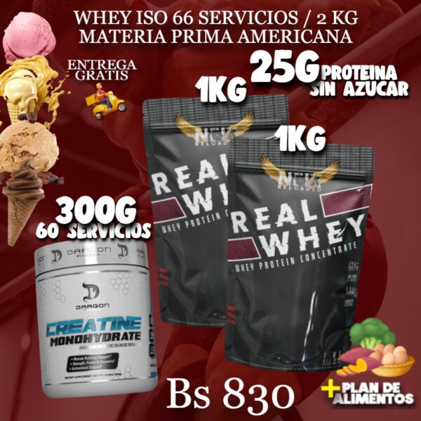 2KG PROTEINA + CREATINA 300G