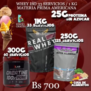 PROTEINA +CREATINA + PRE ENTRENO