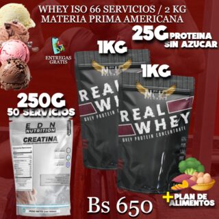 2 PROTEINA + CREATINA 250G