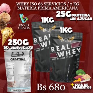 2 PROTEINA + CREATINA 250G