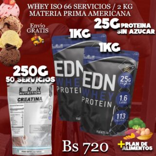 2 PROTEINA + CREATINA 250G