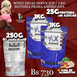 2 PROTEINA + CREATINA 250G