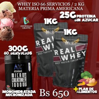2 PROTEINA + CREATINA 300G