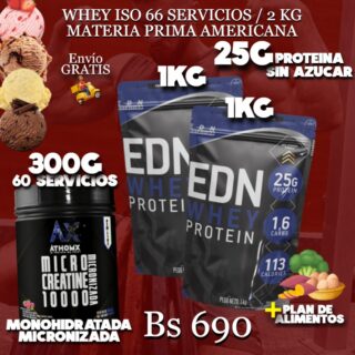 2 PROTEINA + CREATINA 300G