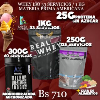 PROTEINA +CREATINA + PRE ENTRENO