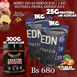 2 PROTEINA + CREATINA 300G