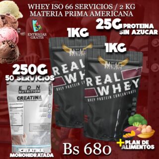 2 PROTEINA + CREATINA 250G