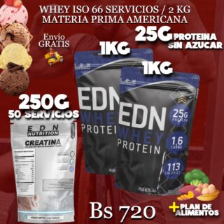 2 PROTEINA + CREATINA 250G