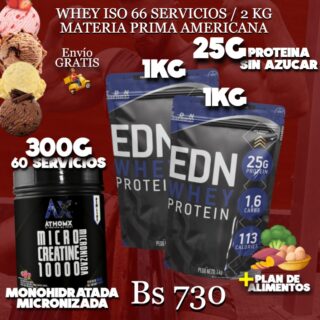 2 PROTEINA + CREATINA 300G