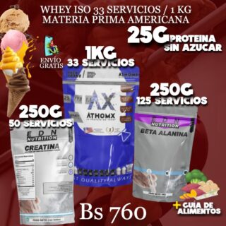 PROTEINA +CREATINA + PRE ENTRENO