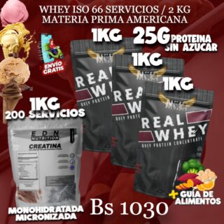 3 PROTEINA + CREATINA 1KG