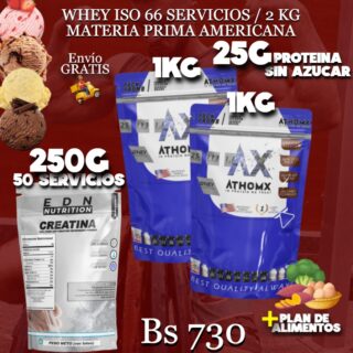2 PROTEINA + CREATINA 250G