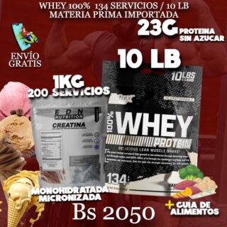 10LB PROTEINA + 1KG CREATINA