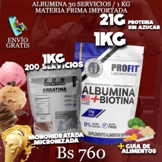 1KG PROTEINA + 1KG CREATINA