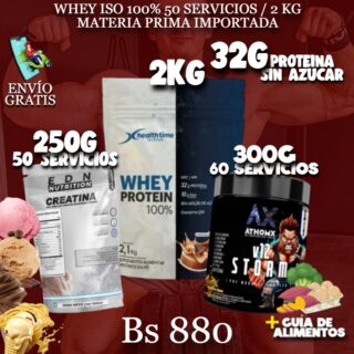 PROTEINA +CREATINA + PRE ENTRENO