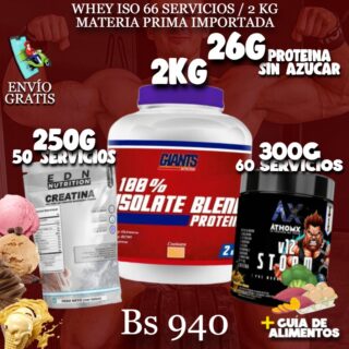 PROTEINA +CREATINA + PRE ENTRENO