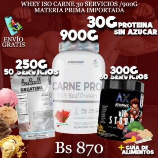 PROTEINA +CREATINA + PRE ENTRENO