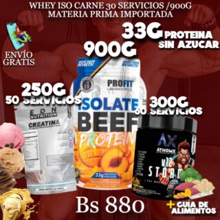 PROTEINA +CREATINA + PRE ENTRENO